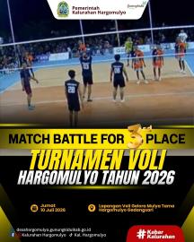 MATCH BATTLE FOR 3RD PLACE TURNAMEN VOLI HARGOMULYO TAHUN 2026